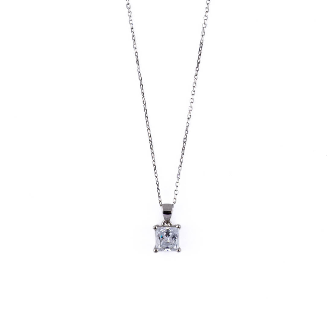 Square Diamond Pendant Set For Women
