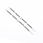 Black Beads and Silver Swastik Nazariya for Kids