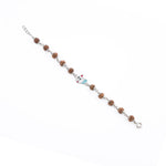 Rudraksha Silver Bracelet Tom Cat Single Line for Kids
