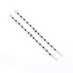 Black Silver and Green Beads Nazariya for Kids