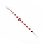 Rudraksha Silver Bracelet with Shree Single Line for Kids