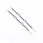 Real Black Beads Mickey Mouse Silver Nazariya for Kids