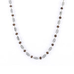 Rudraksha Silver Mala with Triangle Beads