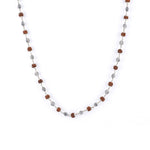 Rudraksha Silver Mala (Oval Beads)