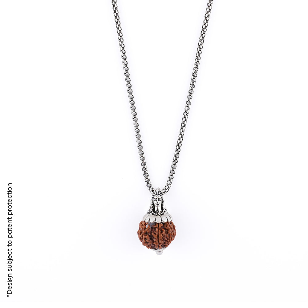 Orignal Adiyogi Pendant (7 Mukhi Nepali Rudraksha) With Chain