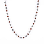 Rudraksha and Om Namah Shivay silver beads mala
