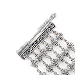 Shiva Brooch Six Line Silver Bracelet
