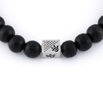 Karungali with Om Namah Shivay Silver Beads Bracelet