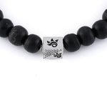 Karungali with Shree Hari Silver Beads Bracelet