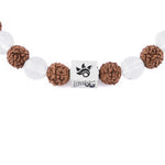 Rudraksha with Sphatik Diamond Cut Beads Bracelet