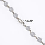 Sphatik Bead Silver Mala