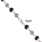 Karungali with Om Namah Shivay Silver Beads Mala