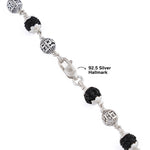 Black Rudraksha with Om Namah Shivaya Silver Beads Mala