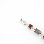 Premium Hollow Cylinder Silver Rudraksha Bracelet