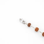 Pure 92.5 Silver Trishul Rudraksha Bracelet