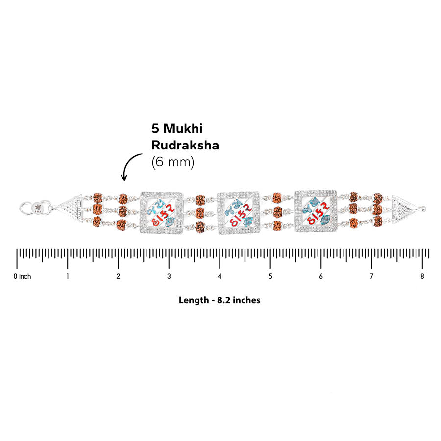 Premium Jay Thakar Brooch Rudraksha Bracelet