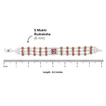 Original Rudraksha Red Om Triple Line Bracelet