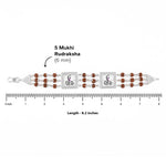 92.5 Sterling Silver Two Goga Rudraksha Bracelet