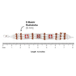 Premium Om Ganesh Triple Row Rudraksha Bracelet