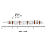 Premium Diamond Om Triple Row Rudraksha Bracelet