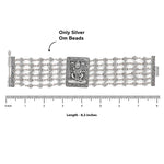 Shiva Brooch Six Line Silver Bracelet