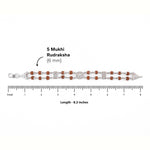 92.5 Silver Ganesh Double Line Rudraksha Bracelet