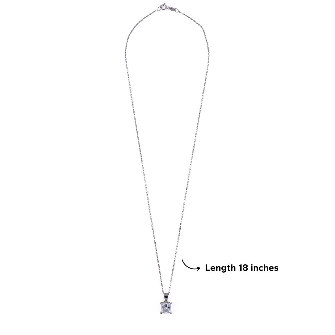 Square Diamond Pendant Set For Women