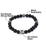 Premium Black Rudraksha Shiv Mantra Bracelet