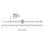 92.5 Silver Mahadev Trishul Rudraksha Bracelet