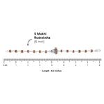 92.5 Silver Om Damru Rudraksha Bracelet
