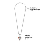 Rudraksha Trishul and Damru Pendant