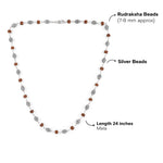 Rudraksha Silver Mala with Dome Beads