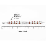 Pure Mercedes Symbol Silver Rudraksha Bracelet