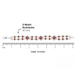 Original Rudraksha Om Three Rhombus Double Line Bracelet
