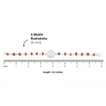 Silver Rakhi with Om and Single Line Rudraksha