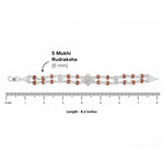 Rudraksha Bracelet with 92.5 Silver Om Brooch Beads