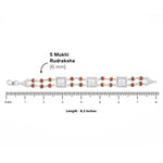 Rudraksha 92.5 Silver Goga Double Line Bracelet