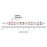 Premium Three Om Double Row Rudraksha Bracelet