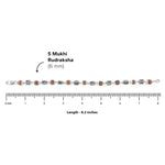 Silver Rakhi with Square Cylinder Rudraksha Beads