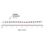 Rudraksha Silver Square Cylinder Bracelet.