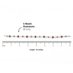 Original Rudraksha Hollow Circular Silver Bracelet