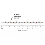 Original Rudraksha Hollow Round Silver Bracelet