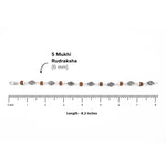 Rudraksha Silver Marqurise Beads Bracelet