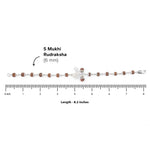 Premium Shiv Trishul Silver Rudraksha Bracelet