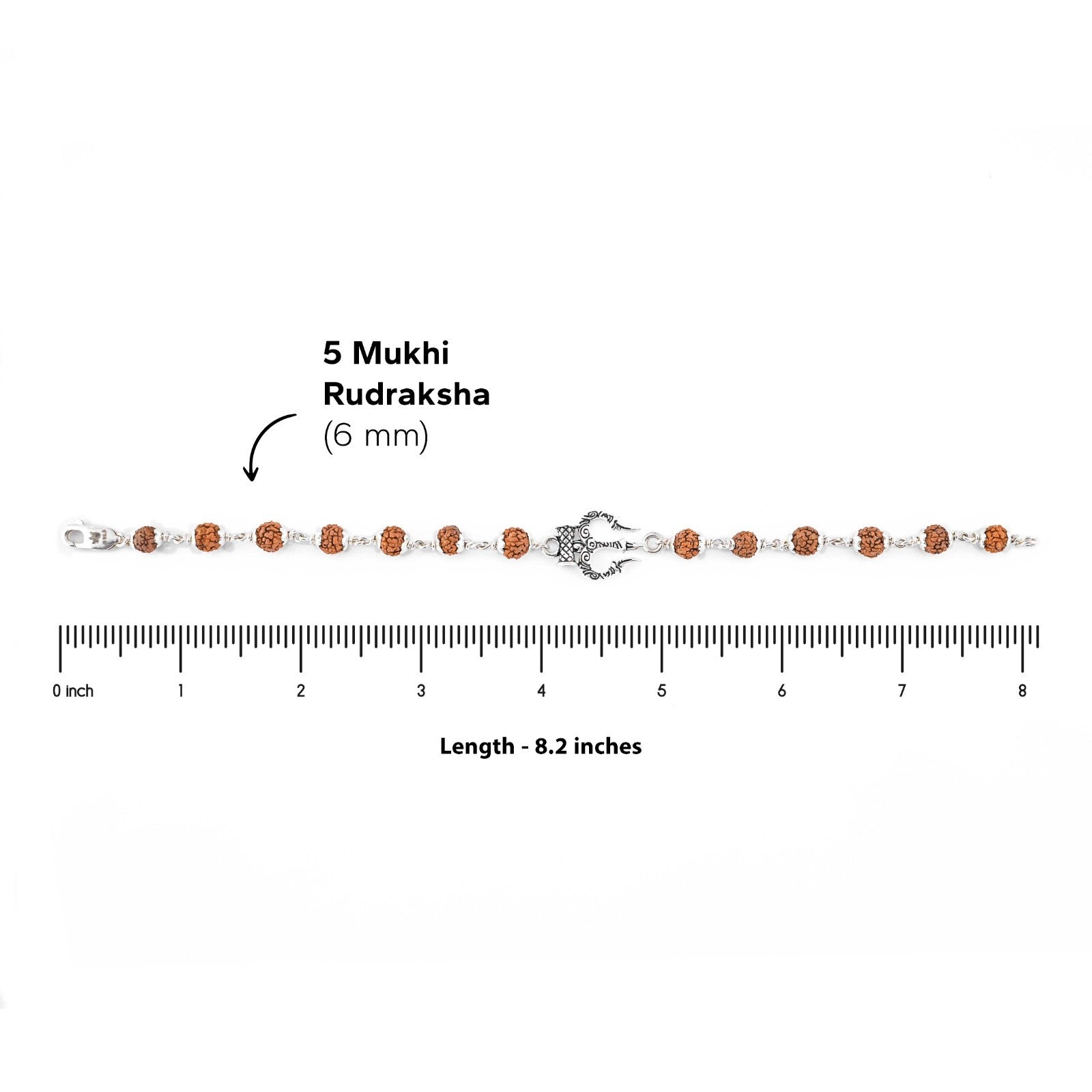 Premium 92.5 Silver Trishul Bracelet