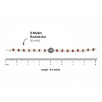 Silver Rakhi with Suryadev and Rudraksha