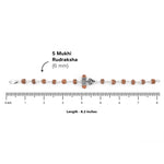 Rudraksha Silver Om Trishul Bracelet