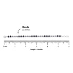 Real Black and Silver Beads Nazariya for Kids