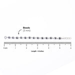 Black Beads Embedded in Silver Nazariya for Kids
