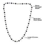 Karungali with Shree Hari Silver Beads Mala